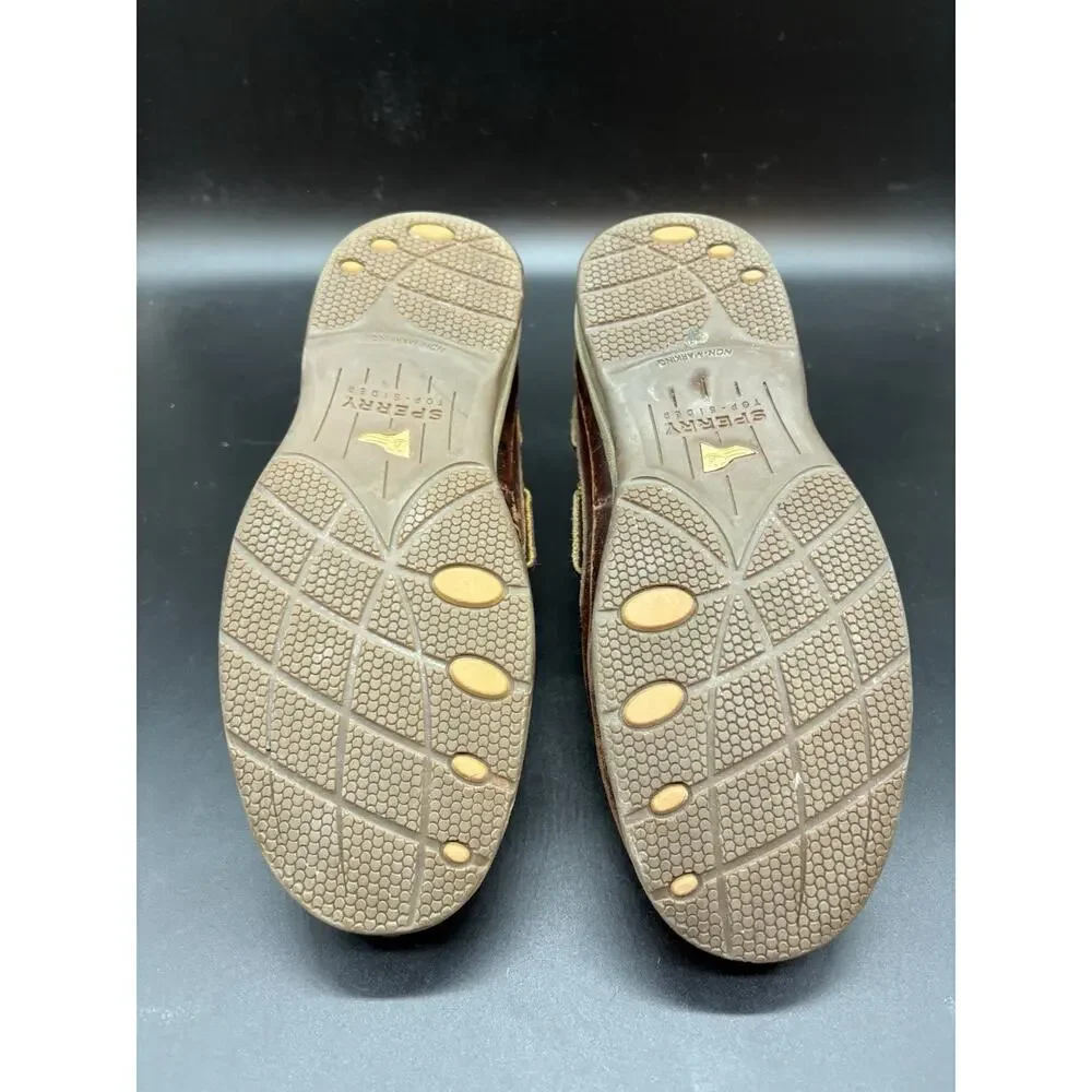 Sperry Gold Cup ASV 2-Eye Mens Size 7 Boat Shoes Amaretto Leather 0579052